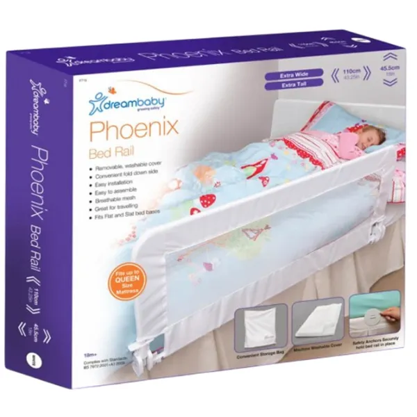 Barieră pentru pătuț DreamBaby F719  White / Textil photo 1