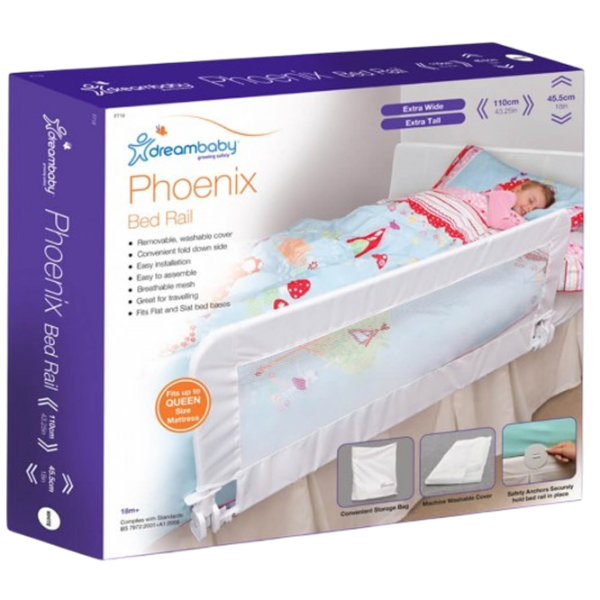 Barieră pentru pătuț DreamBaby F719  White / Textil photo 1
