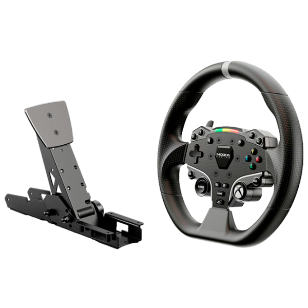 Volan Moza Racing R5 V2 Set Cu fir / 22 buttons / Black photo 1