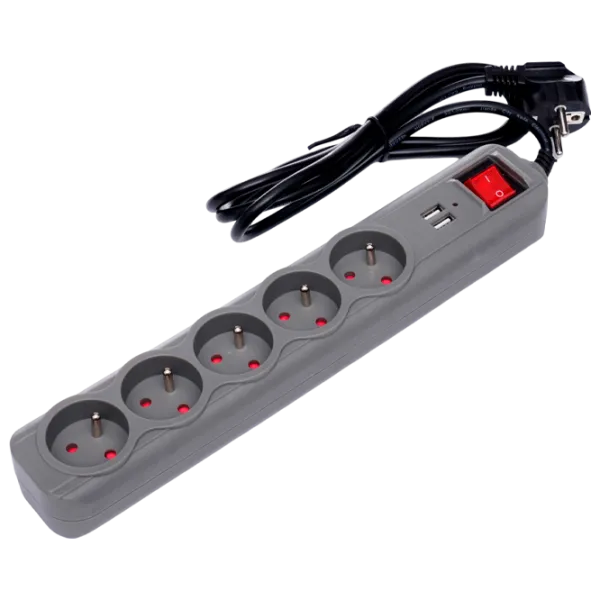 Prelungitor Kraft&Dele KD4033 1.5 m Gray photo 1