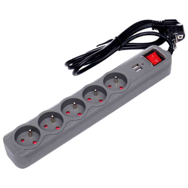 Prelungitor Kraft&Dele KD4033 1.5 m Gray photo 1