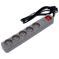 Удлинитель Kraft&Dele KD4033 1.5 м Серый