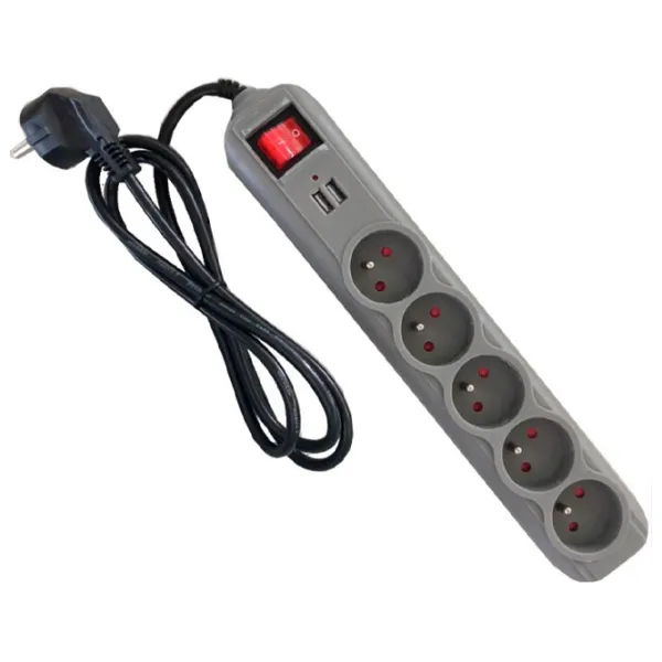 Prelungitor Kraft&Dele KD4033 1.5 m Gray photo 3
