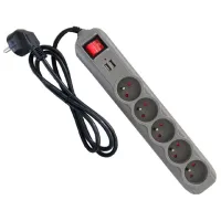 Prelungitor Kraft&Dele KD4033 1.5 m Gray photo 3