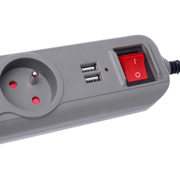 Prelungitor Kraft&Dele KD4033 1.5 m Gray photo 4