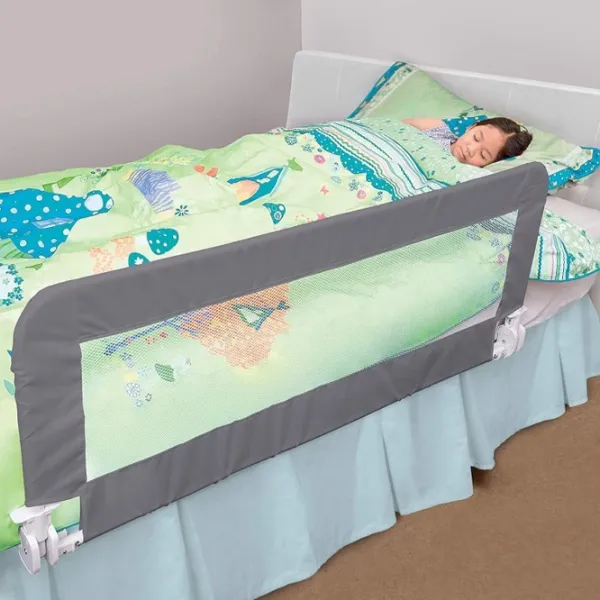Barieră pentru pătuț DreamBaby F761  Grey / Textil photo 3