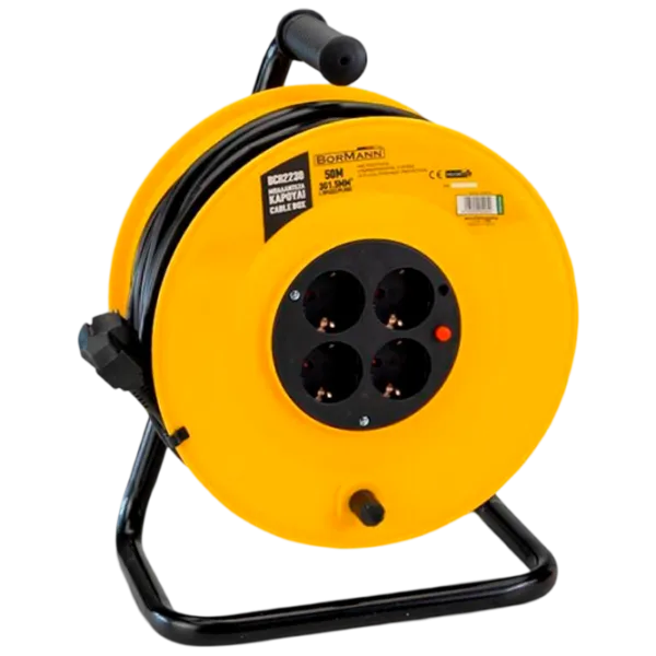 Prelungitor pe tambur Bormann BCR2230 50 m Yellow photo 1