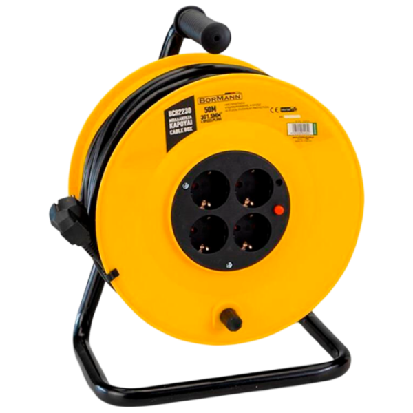 Prelungitor pe tambur Bormann BCR2230 50 m Yellow photo 1