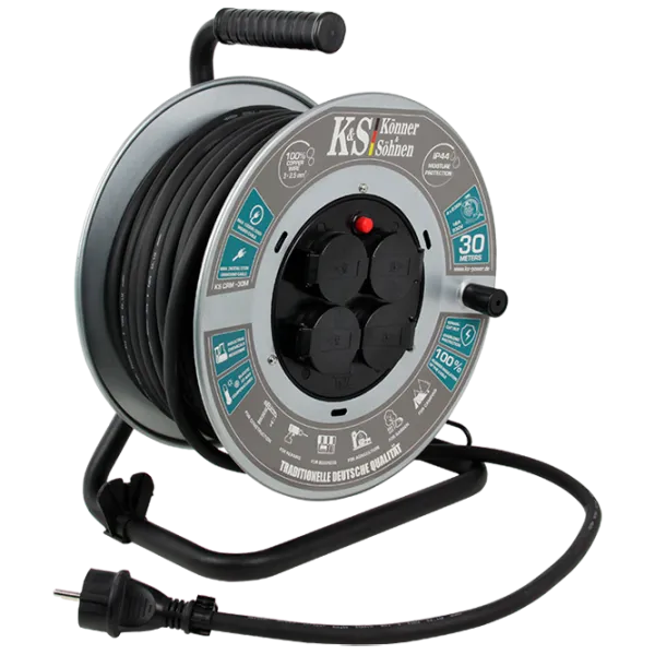 Удлинитель на катушке Könner & Söhnen KSCRM-30M 30 м Серый photo 1