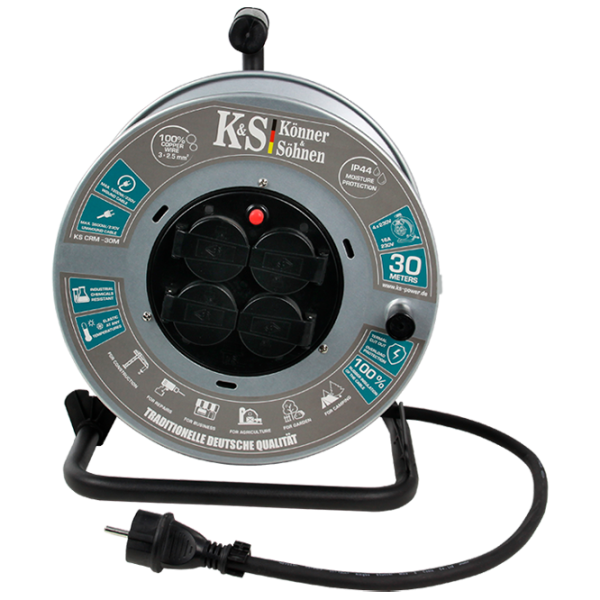 Удлинитель на катушке Könner & Söhnen KSCRM-30M 30 м Серый photo 2