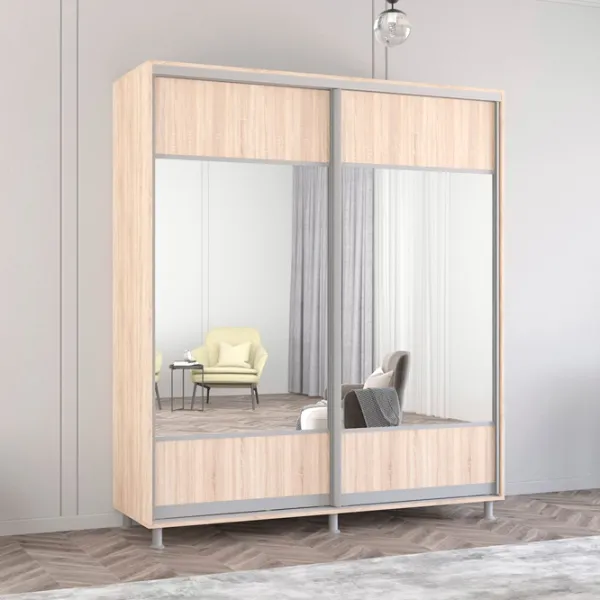 Шкаф Mobildor-Lux Aron 200 x 60см x 230 / ЛДСП / Sonoma photo 3