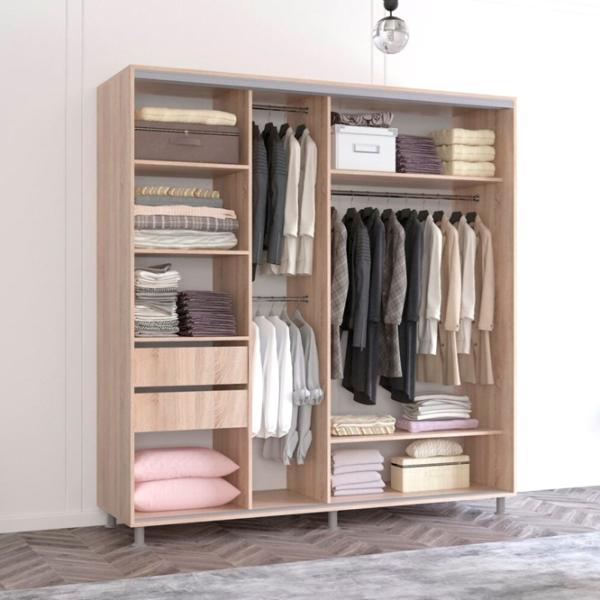 Шкаф Mobildor-Lux Aron 210 x 60см x 210 / ЛДСП / Sonoma photo 3