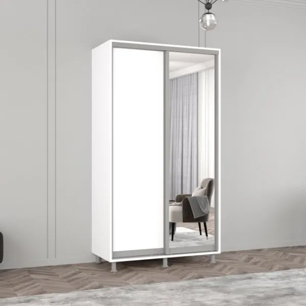 Шкаф Mobildor-Lux Aron 120 x 60см x 240 / ЛДСП / White photo 3