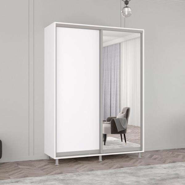 Шкаф Mobildor-Lux Aron 140 x 60см x 240 / ЛДСП / White photo 3