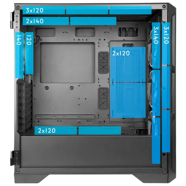 Carcasă Chieftec APEX Lumo Mid Tower / Black photo 11