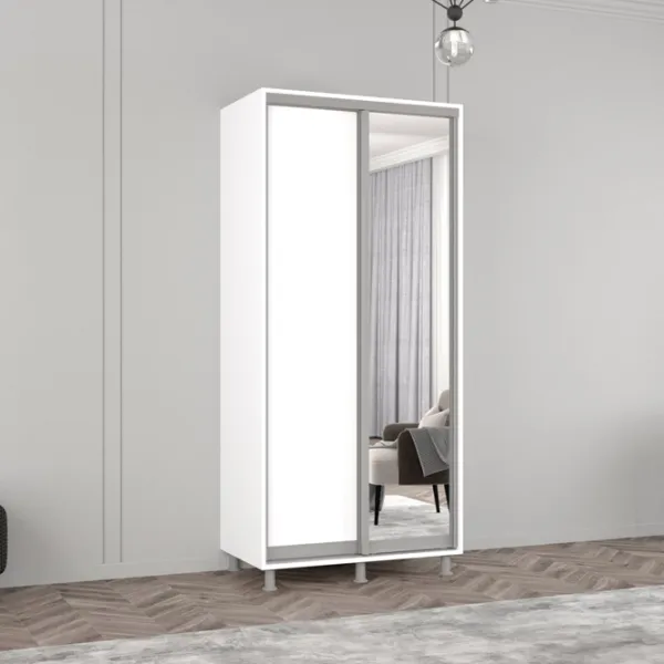 Шкаф Mobildor-Lux Aron 100 x 60см x 230 / ЛДСП / White photo 3