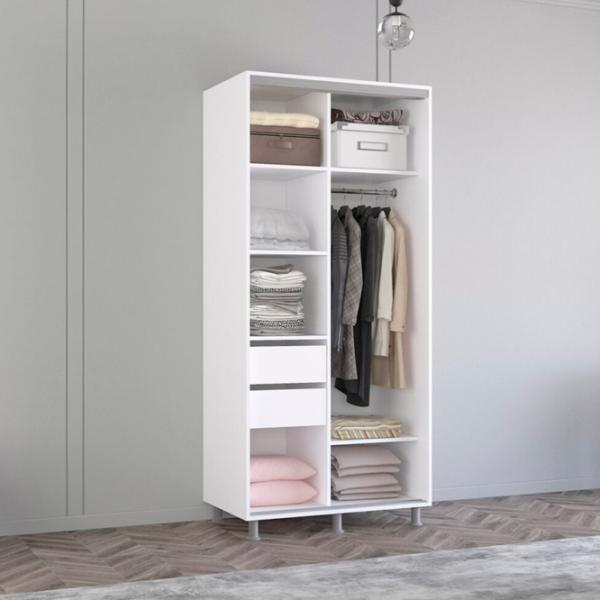 Шкаф Mobildor-Lux Aron 110 x 60см x 230 / ЛДСП / White photo 2