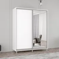 Dulap Mobildor-Lux Aron 140 x 60 x 230 / PAL / White photo 3