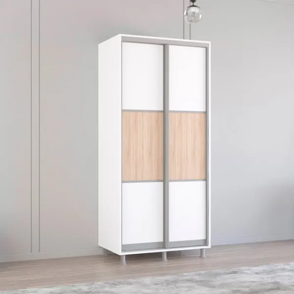 Шкаф Mobildor-Lux ARON P K 100 x 60см x 230 / ЛДСП / Белый photo 2