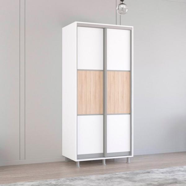 Шкаф Mobildor-Lux ARON P K 100 x 60см x 230 / ЛДСП / Белый photo 2