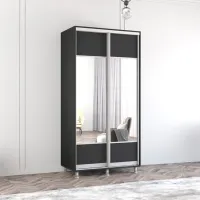 Шкаф Mobildor-Lux Aron 120 x 60см x 200 / ЛДСП / Antracit photo 2