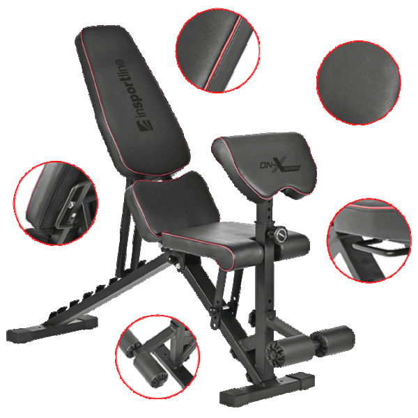 Bancă fitness Insportline ON-X AB10 Antrenamente de forță / Black photo 3