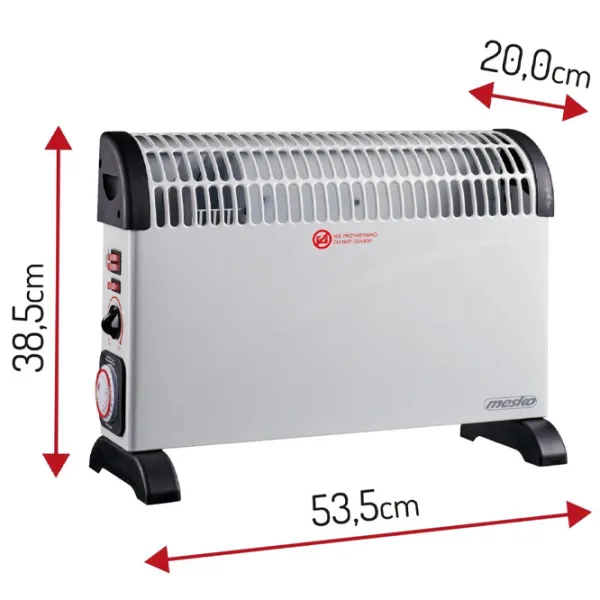 Convector Mesko MS-7741 2000 W / White photo 5