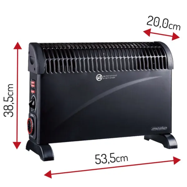 Convector Mesko MS-7741 2000 W / Black photo 5
