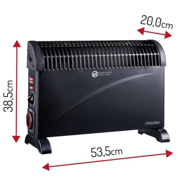 Convector Mesko MS-7741 2000 W / Black photo 5