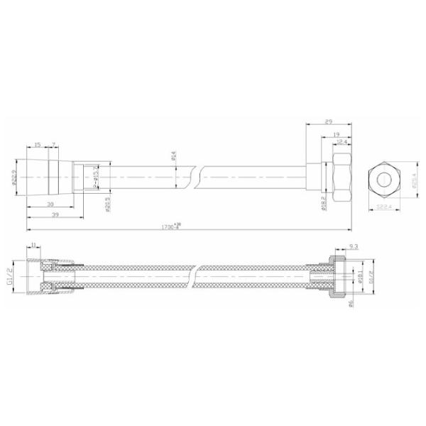 Душевой шланг Imprese f03600110SH Полимерный / матовая photo 2