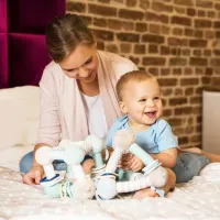 Joc educativ BabyOno MINT PYRAMID 1+/ Jucărie Moale photo 3