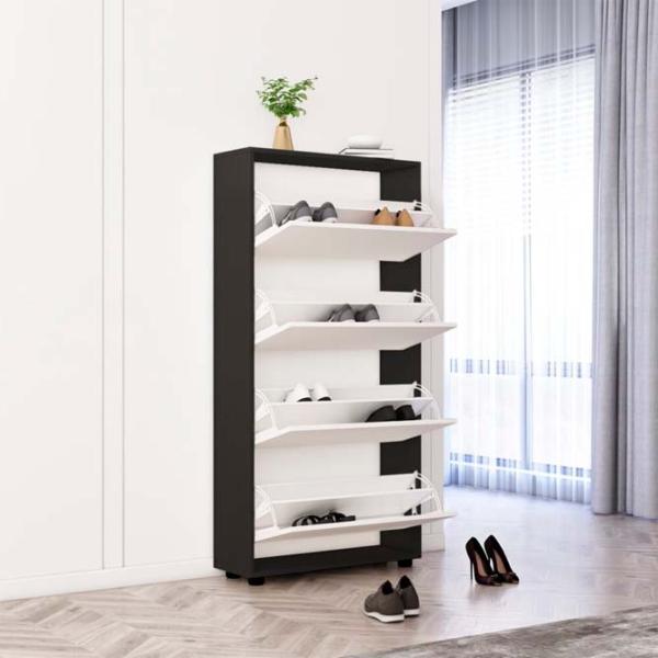 Dulap pentru încălțăminte Mobildor-Lux Leo 164 x 100 x 27 /Anthracite /Anthracite photo 2 Dulap pentru încălțăminte Mobildor-Lux Leo 164 x 100 x 27 /Anthracite /Anthracite photo 2