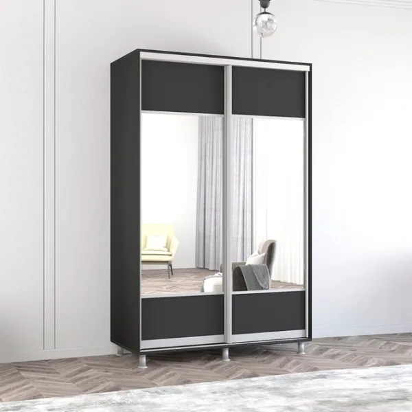 Шкаф Mobildor-Lux Aron 140 x 60см x 240 / ЛДСП / Antracit photo 3