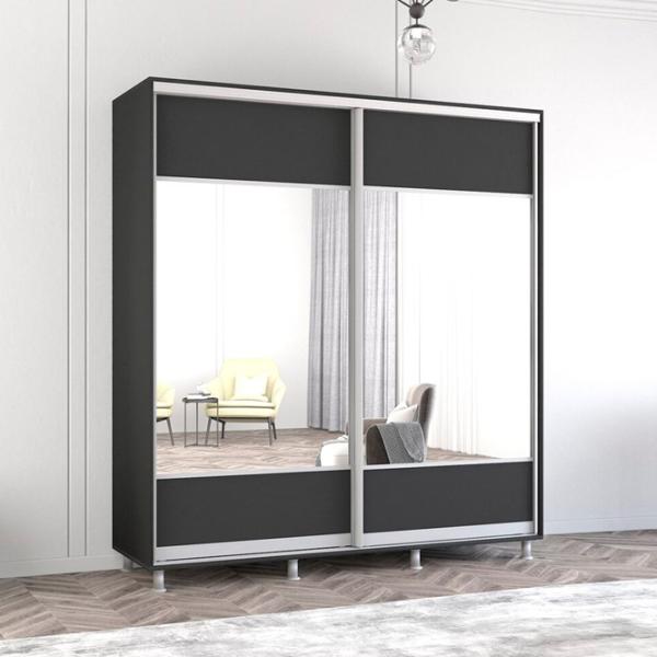 Шкаф Mobildor-Lux Aron 190 x 60см x 200 / ЛДСП / Antracit photo 3