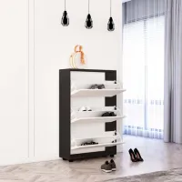 Обувной шкаф Mobildor-Lux Leo 125 x 100 x 27 см /Anthracite /Антрацит photo 2