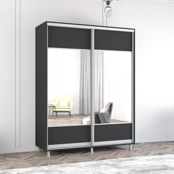 Dulap Mobildor-Lux Aron 160 x 60 x 200 / PAL / Antracit photo 2