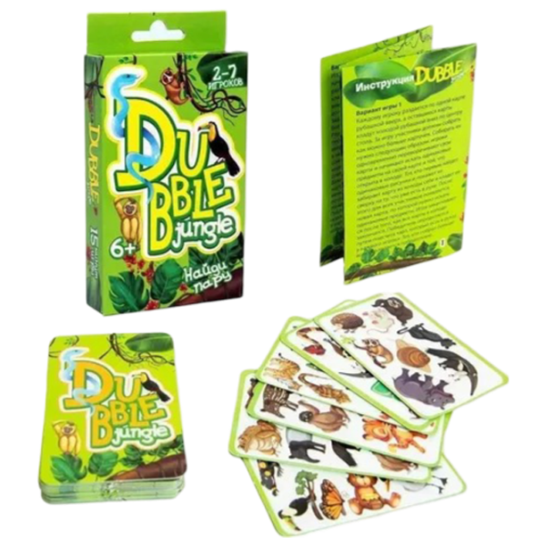 Настольная игра Miscellaneous Dubble Jungle 6+/ Игральные карты photo 1 Настольная игра Miscellaneous Dubble Jungle 6+/ Игральные карты photo 1