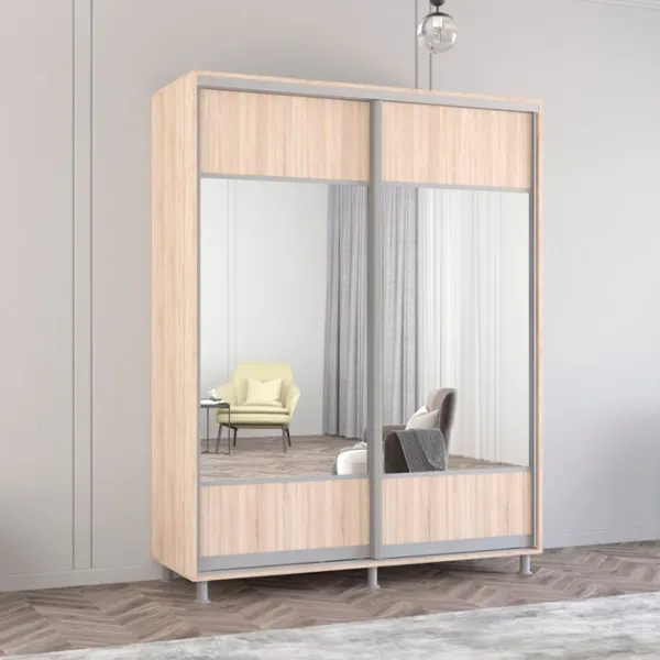 Шкаф Mobildor-Lux Aron 180 x 60см x 230 / ЛДСП / Sonoma photo 3