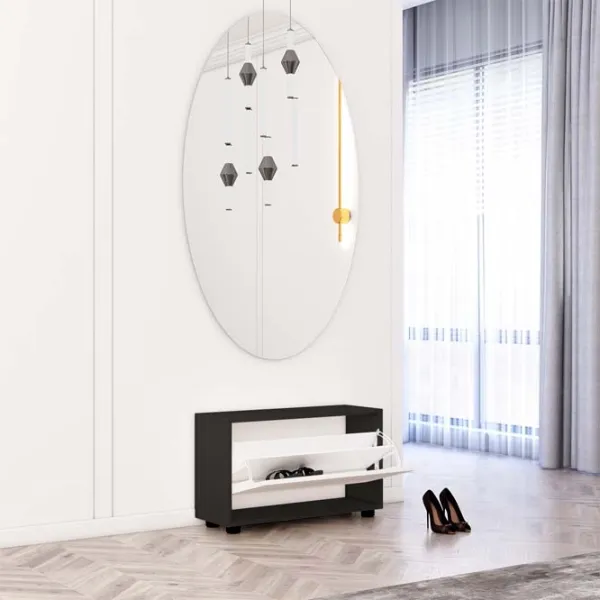 Dulap pentru încălțăminte Mobildor-Lux Leo 47 x 70 x 27 /Anthracite /Anthracite photo 2 Dulap pentru încălțăminte Mobildor-Lux Leo 47 x 70 x 27 /Anthracite /Anthracite photo 2