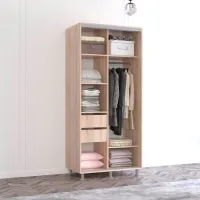 Dulap Mobildor-Lux Aron 180 x 60 x 200 / PAL / Sonoma photo 2