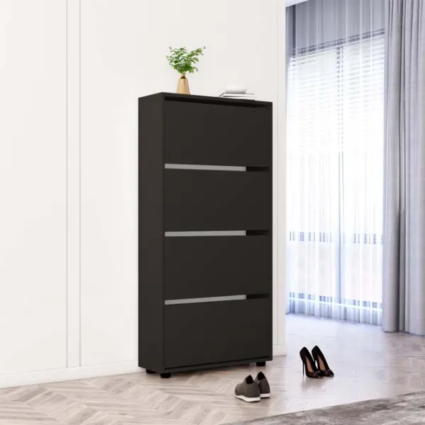 Dulap pentru încălțăminte Mobildor-Lux Leo 164 x 70 x 27 /Anthracite /Anthracite photo 2 Dulap pentru încălțăminte Mobildor-Lux Leo 164 x 70 x 27 /Anthracite /Anthracite photo 2