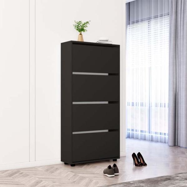 Dulap pentru încălțăminte Mobildor-Lux Leo 164 x 70 x 27 /Anthracite /Anthracite photo 2 Dulap pentru încălțăminte Mobildor-Lux Leo 164 x 70 x 27 /Anthracite /Anthracite photo 2