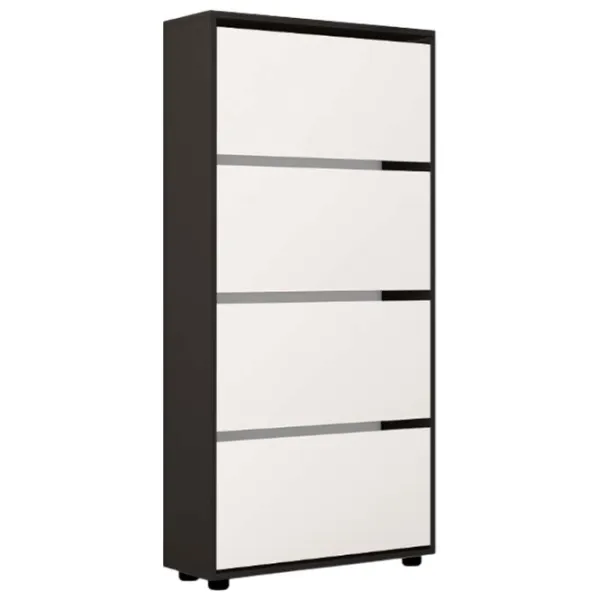 Dulap pentru încălțăminte Mobildor-Lux Leo 164 x 70 x 27 /Anthracite /Anthracite photo 1