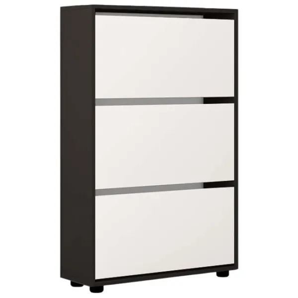 Dulap pentru încălțăminte Mobildor-Lux Leo 125 x 80 x 27 /Anthracite /Anthracite photo 1