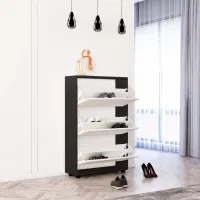 Обувной шкаф Mobildor-Lux Leo 125 x 80 x 27 см /Anthracite /Антрацит photo 2