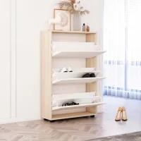 Обувной шкаф Mobildor-Lux Leo 125 x 80 x 27 см /Sonoma /Сонома photo 2