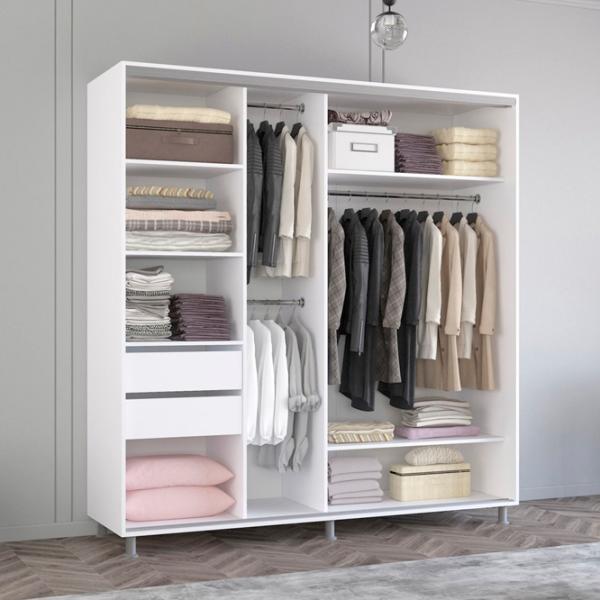 Dulap Mobildor-Lux Aron 220 x 60 x 240 / PAL / White photo 3