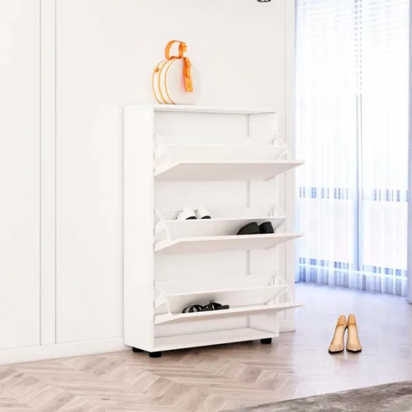 Dulap pentru încălțăminte Mobildor-Lux Leo 125 x 80 x 27 /White /White photo 2 Dulap pentru încălțăminte Mobildor-Lux Leo 125 x 80 x 27 /White /White photo 2