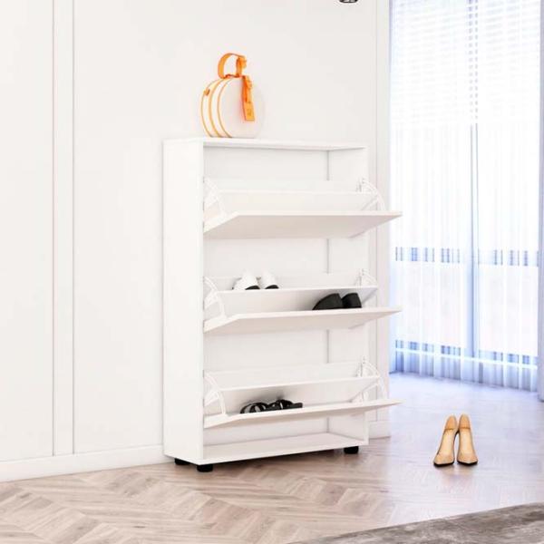 Dulap pentru încălțăminte Mobildor-Lux Leo 125 x 80 x 27 /White /White photo 2 Dulap pentru încălțăminte Mobildor-Lux Leo 125 x 80 x 27 /White /White photo 2