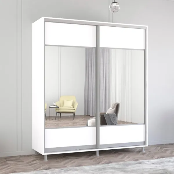 Dulap Mobildor-Lux Aron 210 x 60 x 200 / PAL / White photo 2
